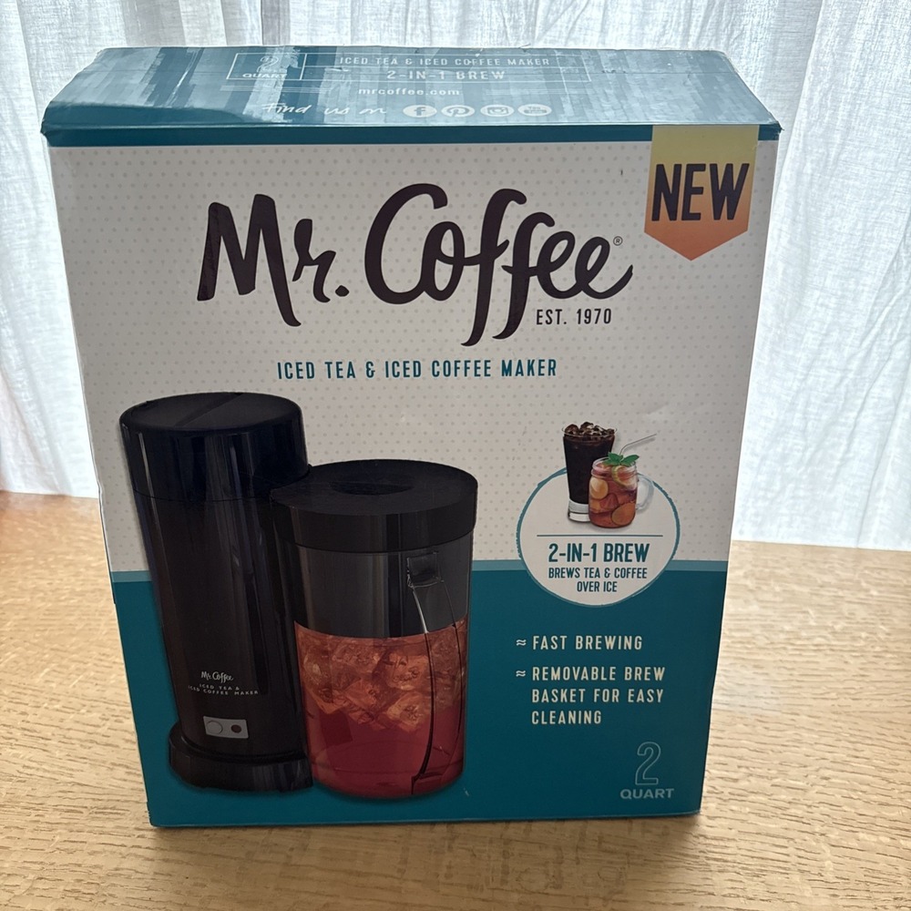 Mr. Coffee TM1 2 Qt. Iced Tea/Iced Coffee Maker - Black